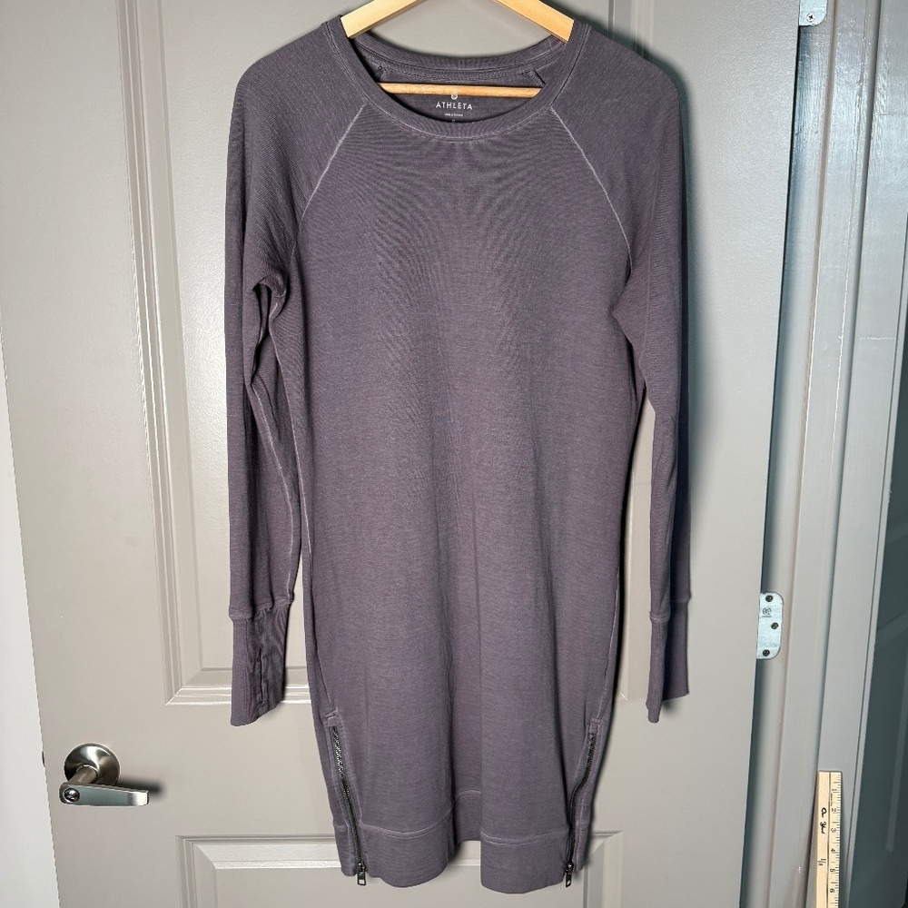 Athleta Sweatshirt Dress S Dusty Purple Minimalist Lounge Athleisure